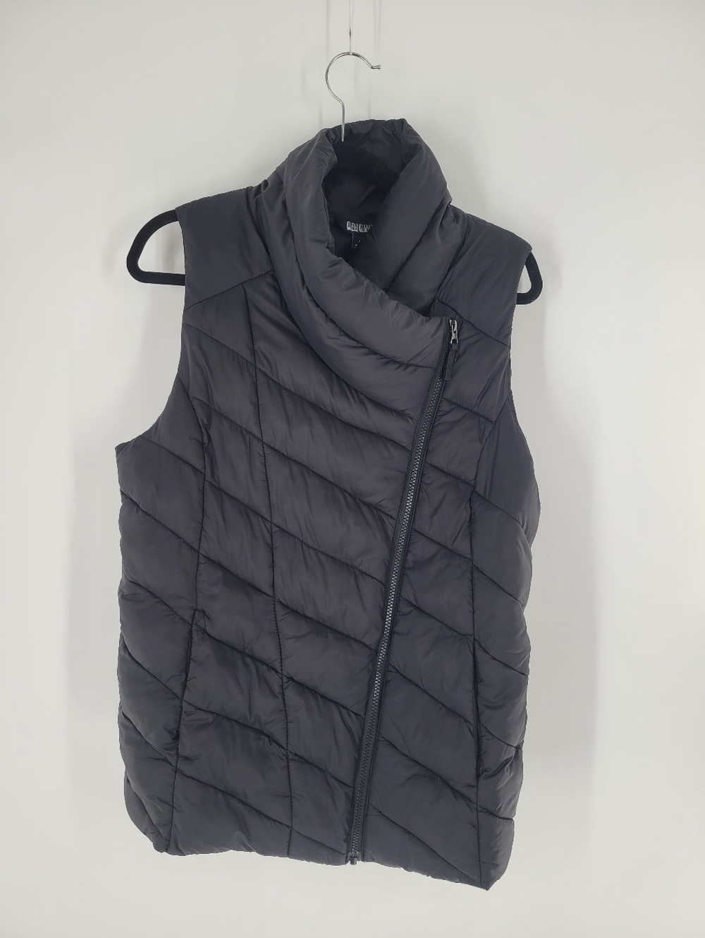 Nicole Miller Asymmetrical Zip puffer vest Size L